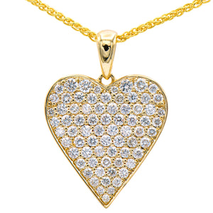 Matheus 14k Yellow Gold Closed Heart Diamond Necklace AP154334Y