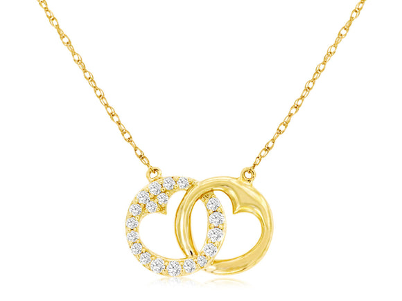 Matheus Diamond and Gold Love Lock Necklace C9957D