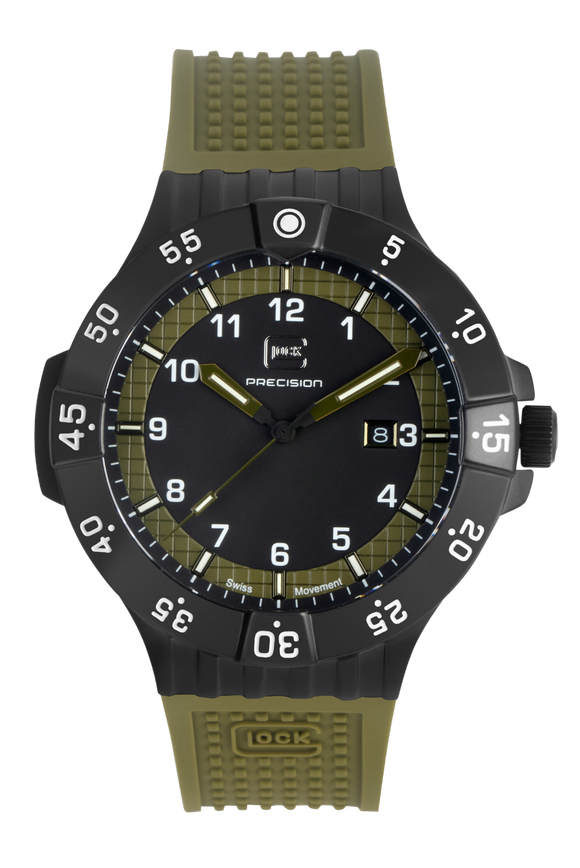 Glock Timepieces Black & Green Strap GW-15-4-22