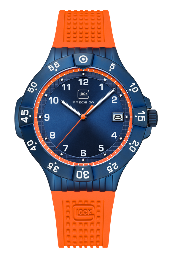 Glock Timepieces Limited Edition Blue Dial Orange Strap GW-15-8-22