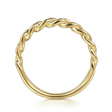 Gabriel & Co 14K Yellow Gold Cuban Link Stackable Ring