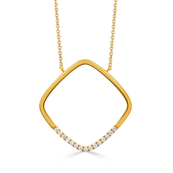 Doves by Doron Paloma Open Sqaure Gold Necklace N11186