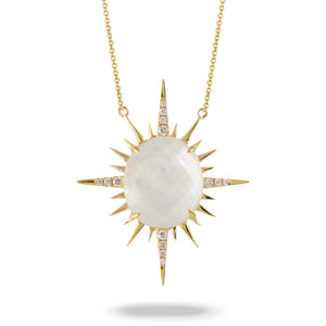 Doves by Doron Paloma Mother Of Pearl Sunburst Necklace N9153WMP
