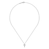 Gabriel & Co 14K White Gold Diamond Cross Pendant Necklace