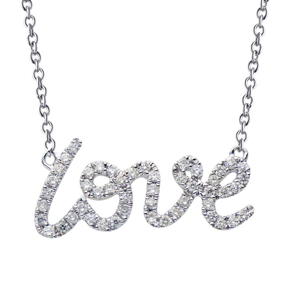 Matheus 'LOVE' 14k White Gold Necklace AP153469