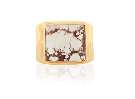 Anna Beck Inlay White Buffalo Turquoise Ring RG10356