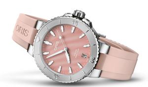 Oris Ladies Aquis Date Pink Dial 01 733 7770 4158-07 4 18 66FC