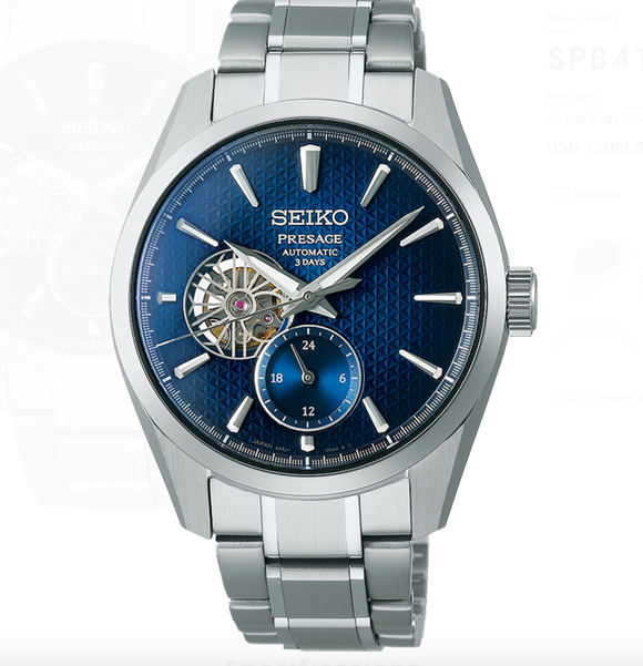 Seiko Presage Blue Dial SPB417