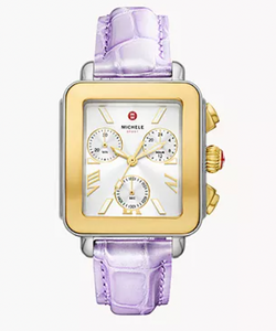 Michele Deco Sport Two-Tone Lavender Leather WatchMWW06K000064