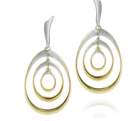 Jorge Revilla BUBBLE Earrings in Silver. 18k Gold Vermeil PE121-215/OM