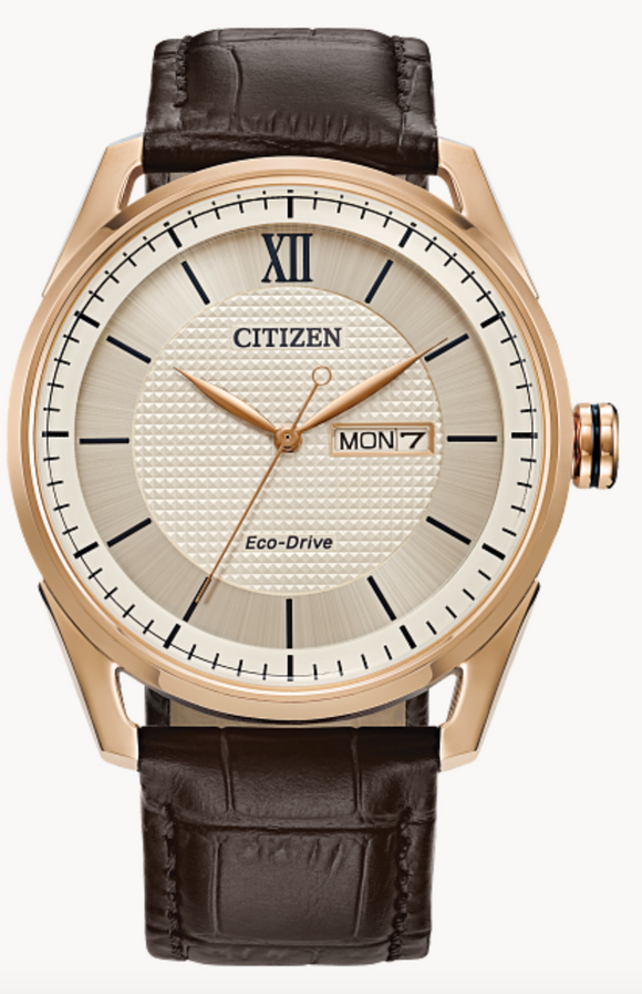 Citizen Classic Ivory Dial Leather Band AW0082-01A