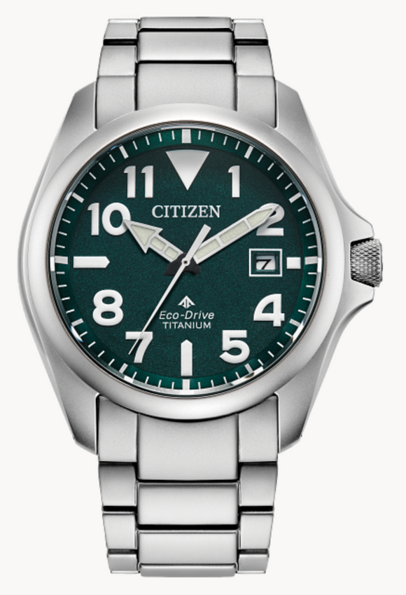 Citizen Mens Promaster Tough Green Dial Stainless Steel BN0241-59W