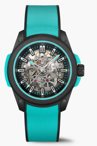 Norqain Wild One Skeleton Teal Strap 42mm