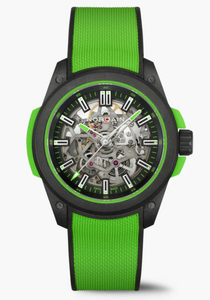 Norqain Green Strap Skeleton Dial