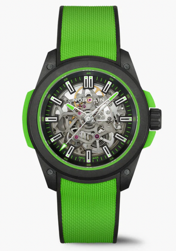 Norqain Green Strap Skeleton Dial