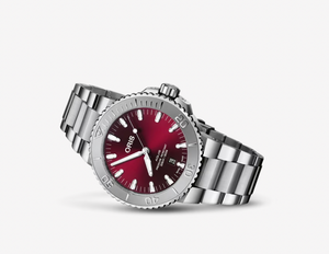 Oris Aquis Date Relief Cherry Dial 01 733 7730 4158-07 8 24 05PEB