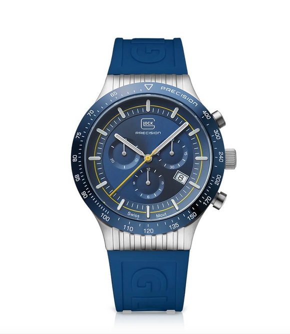 Glock Timepieces Polished Blue Stainless Steel Silicone GW-34-3-24
