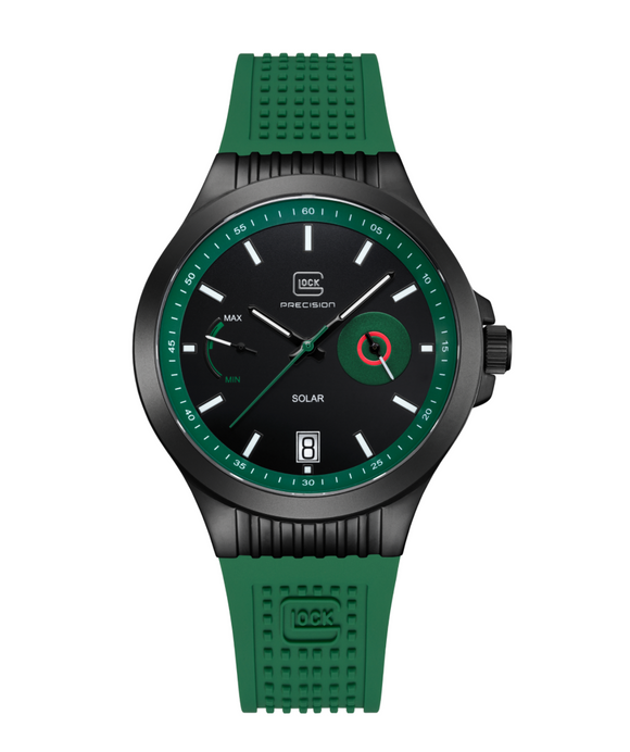 Glock Timepieces Gunmetal Green Rubber GW-19-4-22