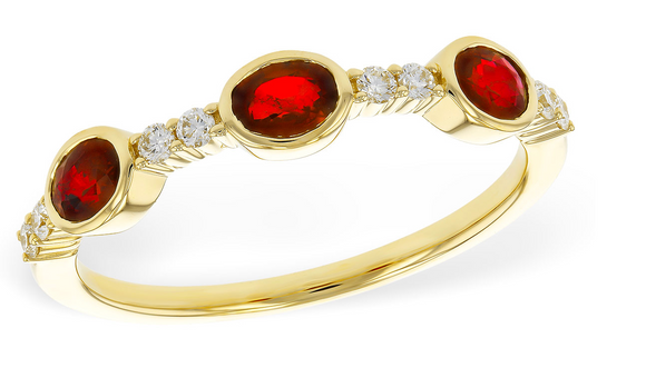 Allison Kaufman Diamond and Ruby Ring W2700