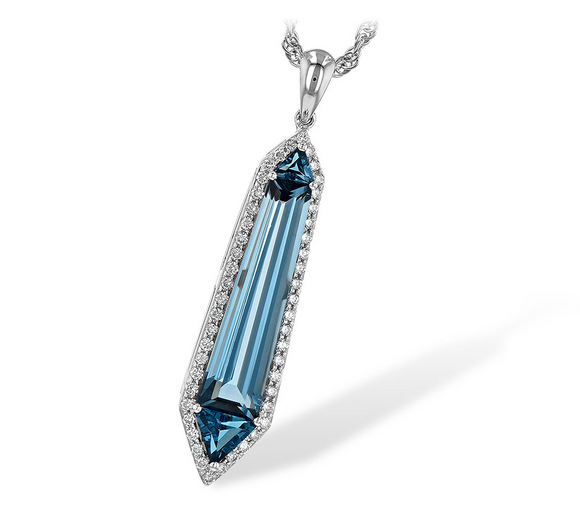 Allison Kaufman London Blue White Gold Necklace N8073