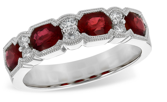 Allison Kaufman Diamond and Ruby Band W2322