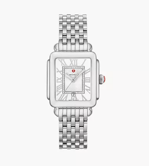 Michele Deco Madison Mid Stainless Steel Diamond Dial Watch MWW06G000012