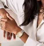 Michele Deco Mid Two-Tone 18K Gold-Plated Diamond Dial Watch MWW06V000042