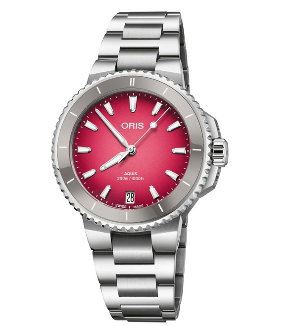 Oris Ladies Aquis Date 36.5mm  01 733 7792 4158 07 8 19