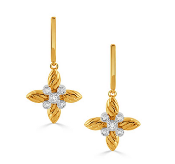 Doves By Doron Paloma Ravenna 18K White & Yellow Gold Earrings E11760TT