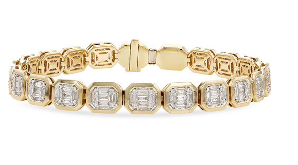Allison Kaufman Diamond Baguette Yellow Gold B1417_Y