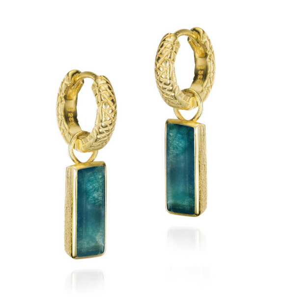 Jorge Revilla Hoop earrings with apatite PE129-3283/APO