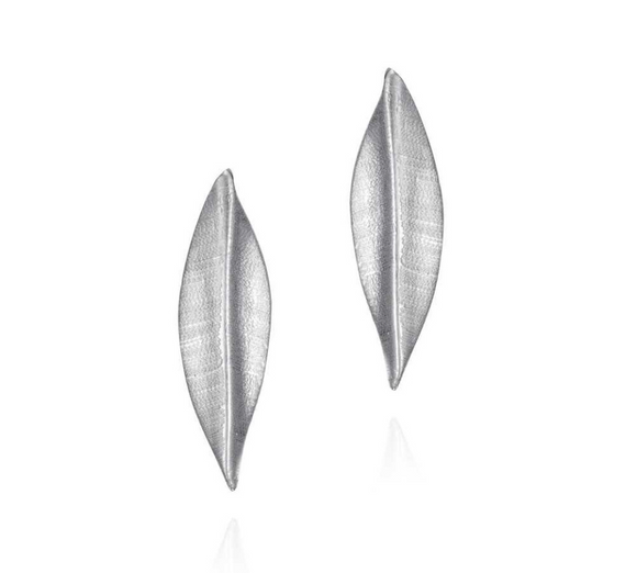 Jorge Revilla Leaf Stud Earrings in Sterling Silver PE104-1949/M