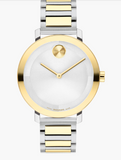 Movado Ladies BOLD Evolution White Dial Two Toned Band 2.0 3601105