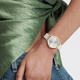 Movado Ladies BOLD Evolution White Dial Two Toned Band 2.0 3601105