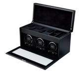 Wolf British Racing Triple Watch Winder with Storage 792302