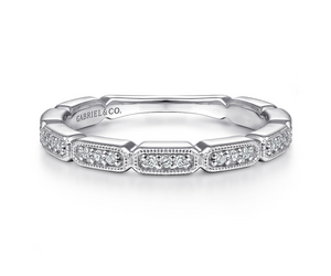 Gabriel & Co 14K White Gold Segmented Stackable Ring – Matheu's