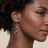 Gabriel & Co Bujukan Clover - 14K Yellow Gold Bujukan Link Chain Leverback Drop Earrings