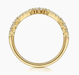 Gabriel & Co 14K Yellow Gold Diamond Stackable Ring 0.24ct