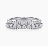 Gabriel & Co 14K White Gold Diamond Easy Stackable Ring