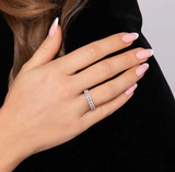 Gabriel & Co 14K White Gold Diamond Easy Stackable Ring