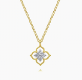 Gabriel & Co 14K Yellow Gold Diamond Pendant Necklace