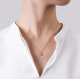 Gabriel & Co 14K Yellow Gold Diamond Pendant Necklace