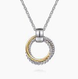 Gabriel & Co Pendant Necklace 14K Yellow Gold and 925 Sterling Silver Bujukan
