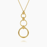 Gabriel & Co Bujukan Clover 14K Yellow Gold Bujukan Link Chain Drop Necklace