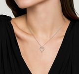 Gabriel & Co 14K White Gold Diamond Heart Pendant Necklace