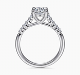 Gabriel & Co Reed 14K White Gold Round Diamond Engagement Ring