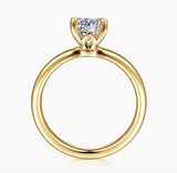 Gabriel & Co Ali 14K Yellow Gold Round Diamond Engagement Ring