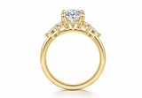 Gabriel & Co Avah 14K Yellow Gold Oval Diamond Cluster Engagement Ring