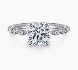 Gabriel & Co Lanna 14K White Gold Round Diamond Engagement Ring