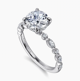 Gabriel & Co Lanna 14K White Gold Round Diamond Engagement Ring